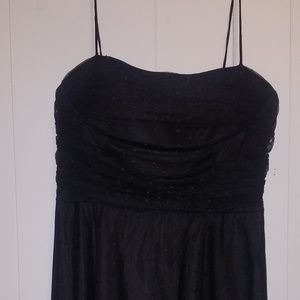 Jessica Howard Black Tulle Polka Dot Dress